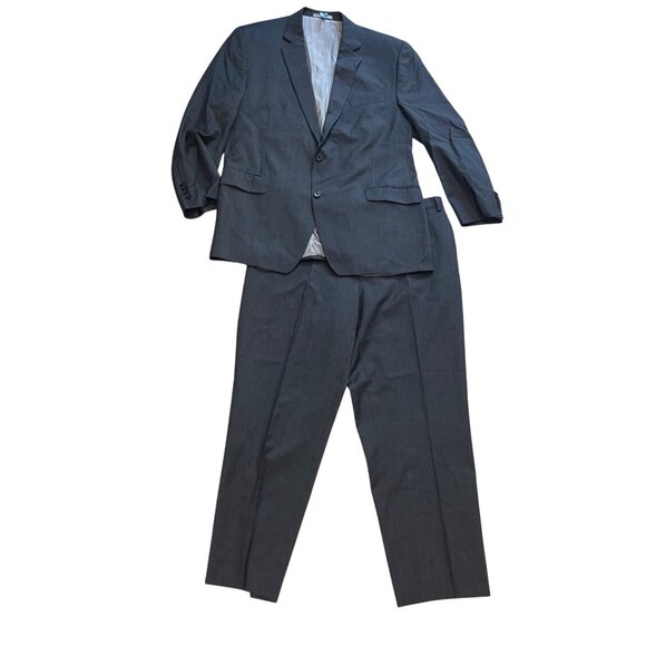 Michael Kors 100% Wool Suit Set Men's Jacket 46L and Pants 38 X 30.5 Gray Color